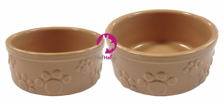 Miska pro psy Beige Embosed PAW